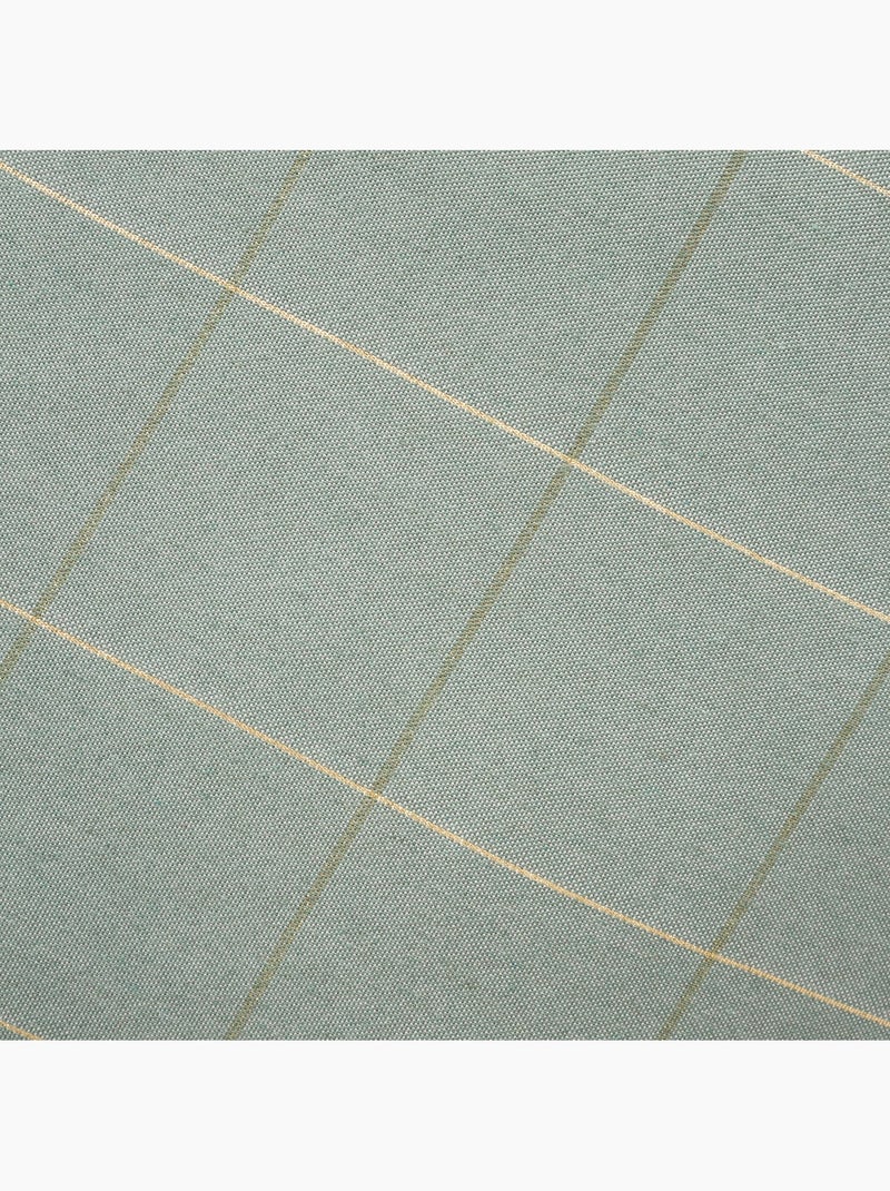 Lot 2 housses de coussin noël à carreaux, fil doré, coton - gamusi. Vert d'eau - Kiabi