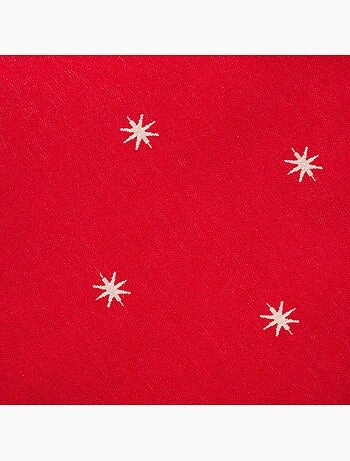 Lot 2 housses de coussin noël étoiles, fil doré, coton - gamusi.