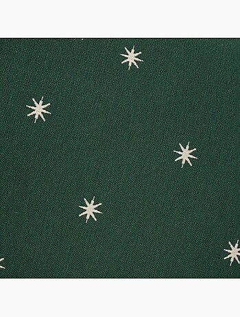Lot 2 housses de coussin noël étoiles, fil doré, coton - gamusi.