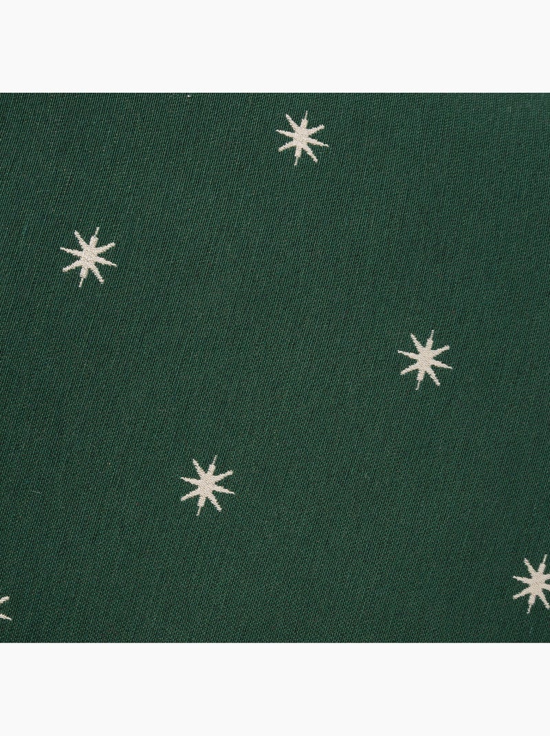 Lot 2 housses de coussin noël étoiles, fil doré, coton - gamusi. Vert - Kiabi