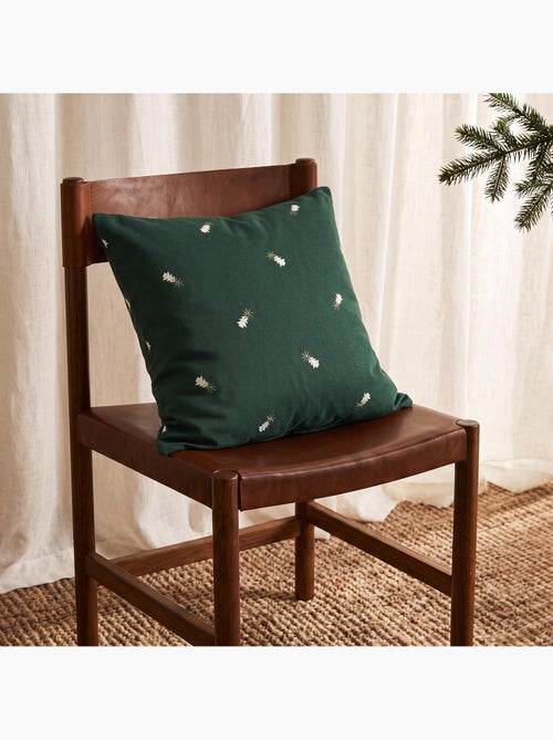 Lot 2 housses de coussin noël sapins, fil doré, coton - gamusi. - Kiabi Lot 2 housses de coussin noël sapins, fil doré, coton - gamusi. - Kiabi