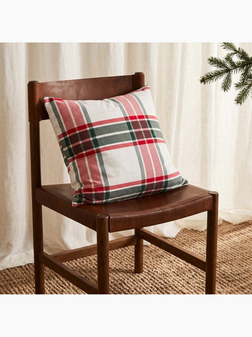 Lot 2 housses de coussin noël tartan, fil doré, coton - gamusi. - Kiabi Lot 2 housses de coussin noël tartan, fil doré, coton - gamusi. - Kiabi