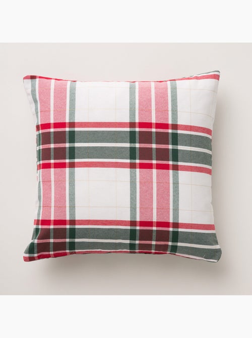 Lot 2 housses de coussin noël tartan, fil doré, coton - gamusi. - Kiabi Lot 2 housses de coussin noël tartan, fil doré, coton - gamusi. - Kiabi