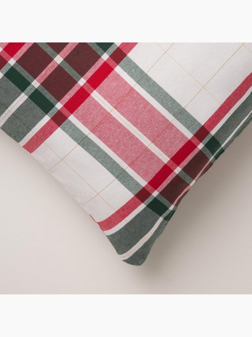 Lot 2 housses de coussin noël tartan, fil doré, coton - gamusi. - Kiabi Lot 2 housses de coussin noël tartan, fil doré, coton - gamusi. - Kiabi