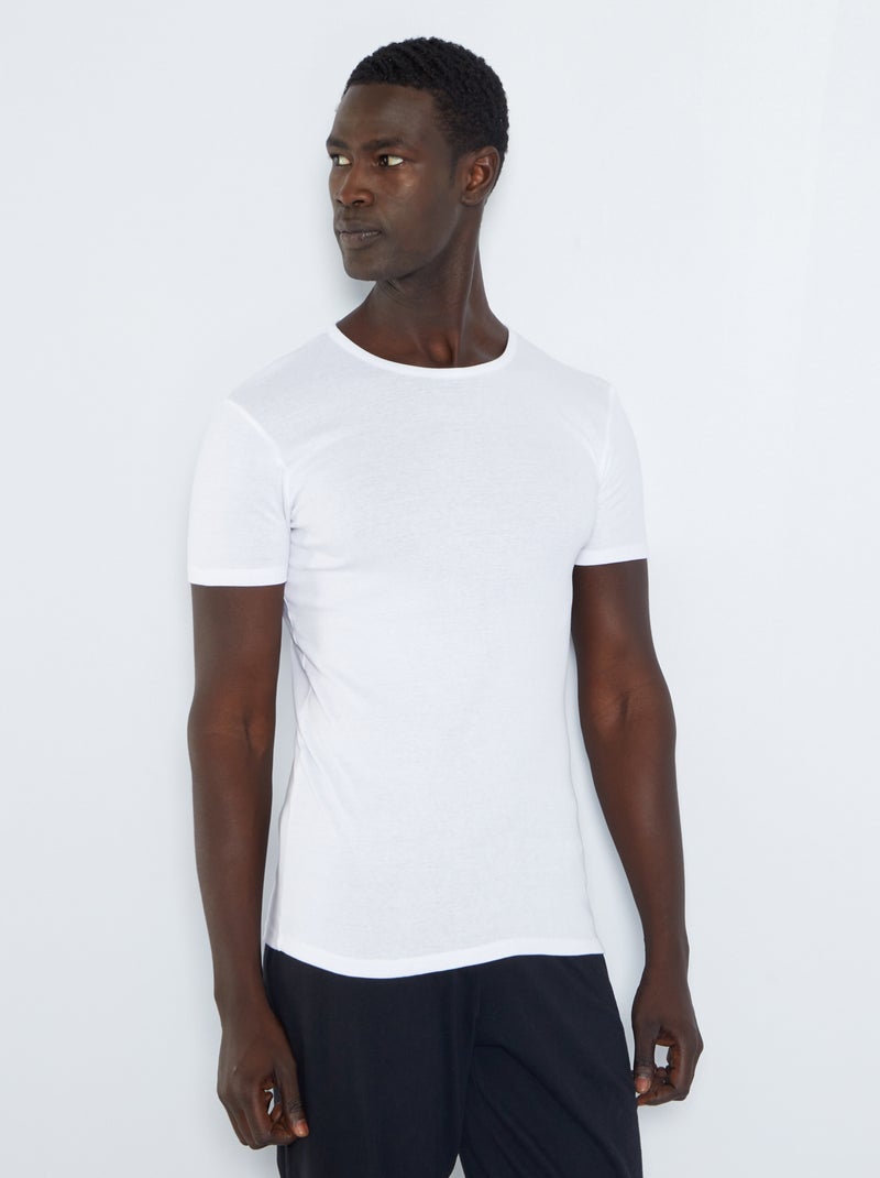 Lot 2 maillots de corps blanc - Kiabi