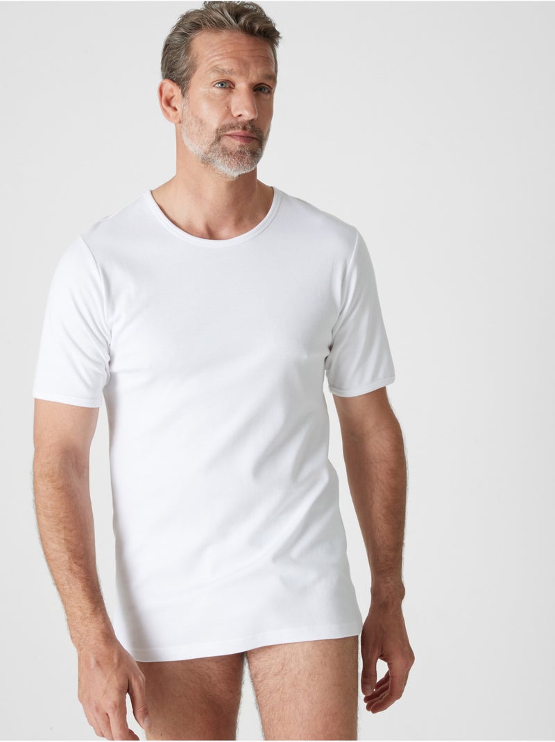 Lot 2 maillots de corps chauds col rond - DAXON Blanc Blanc - Kiabi