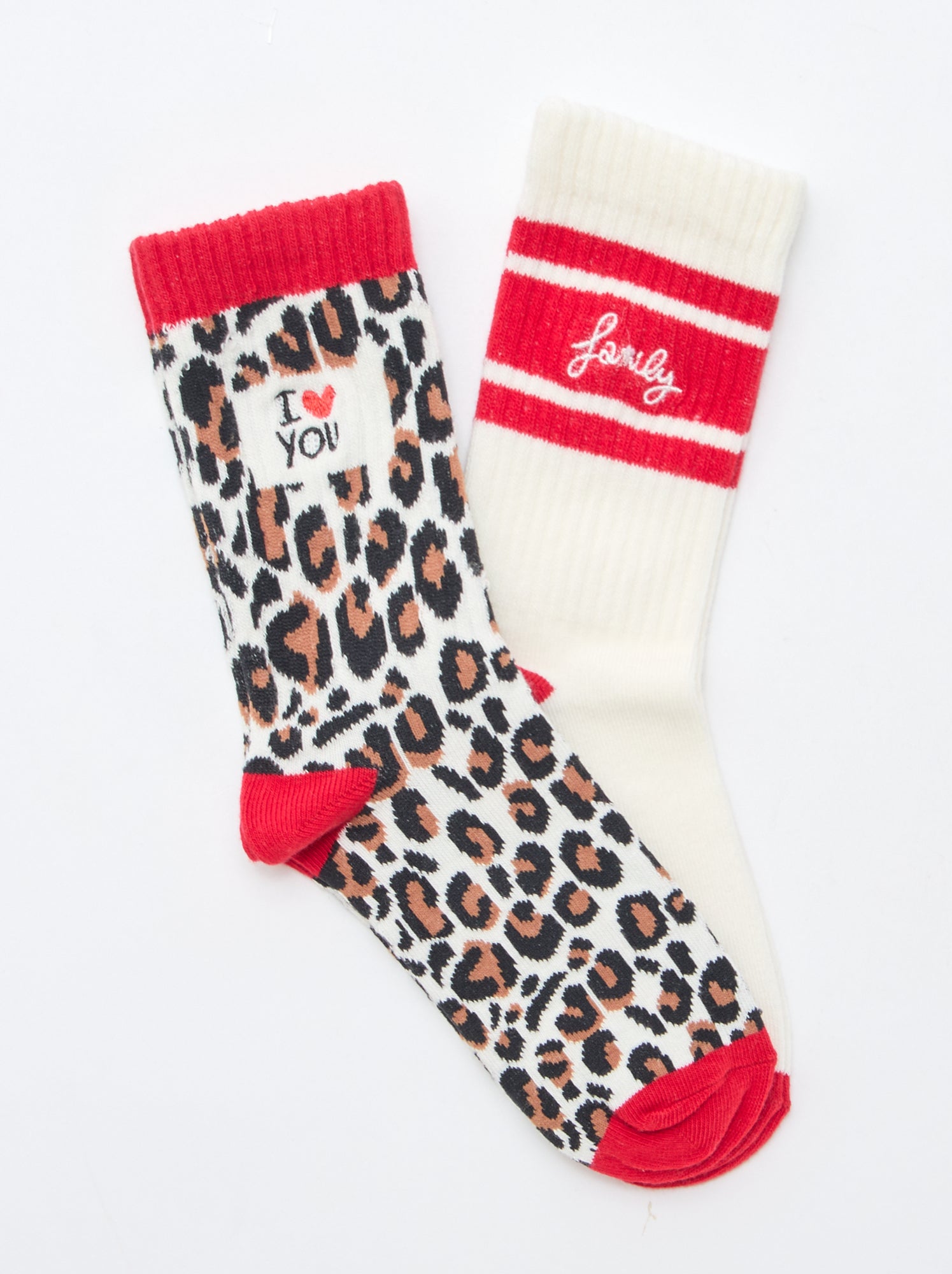 Lot 2 paires de chaussettes   'Agathe Sorlet x Kiabi' - Saint-Valentin