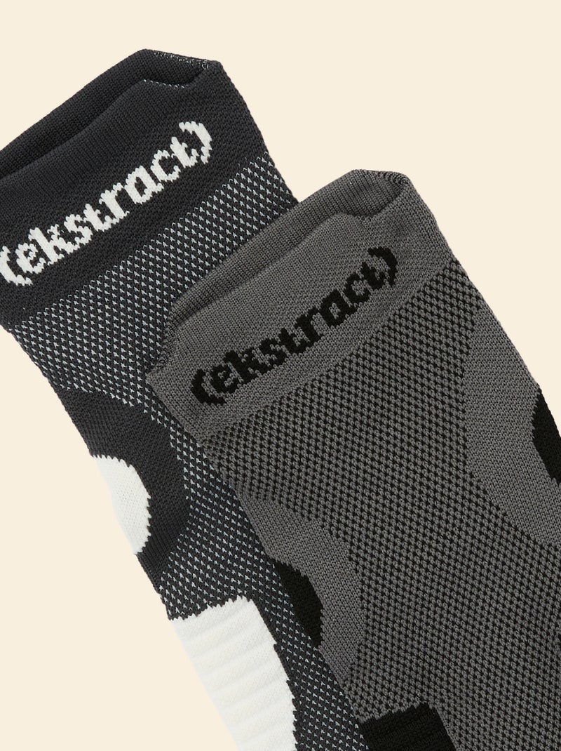 Lot 2 paires de chaussettes compressives - (ekstract) Noir - Kiabi