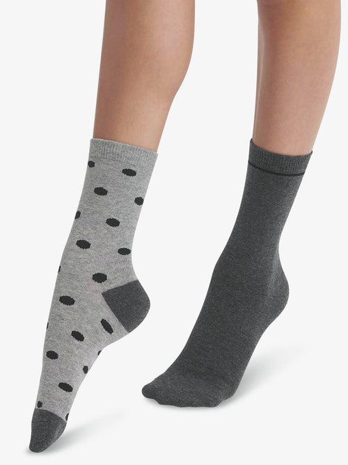 Lot 2 paires de Chaussettes Coton Style - Kiabi