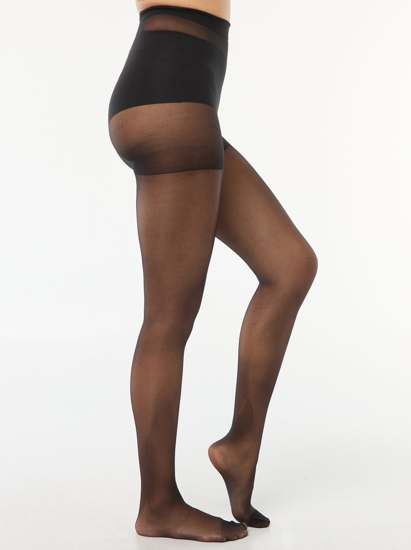 Lot 2 paires de collants 20D Noir - Kiabi