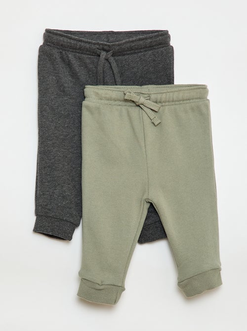 Lot 2 pantalons jogging en french terry - Kiabi