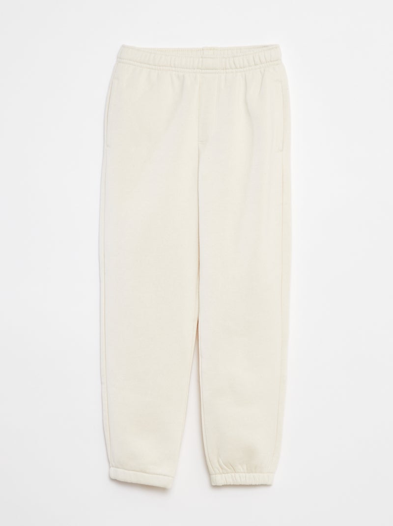 Lot 2 pantalons joggings en molleton Beige/bleu - Kiabi
