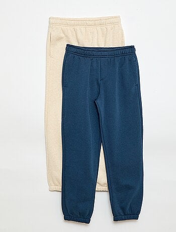 Lot 2 pantalons joggings en molleton
