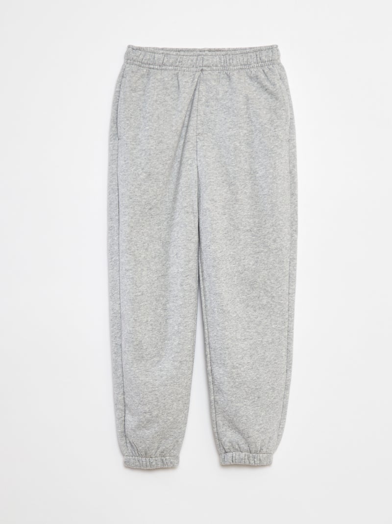 Lot 2 pantalons joggings en molleton Gris - Kiabi