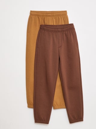 Lot 2 pantalons joggings en molleton
