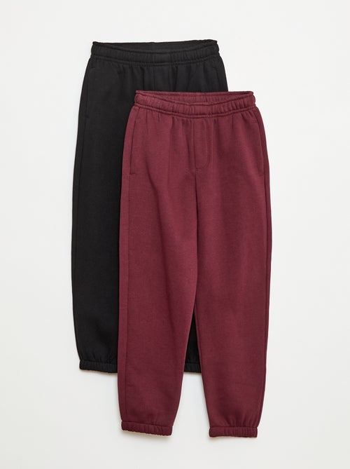 Lot 2 pantalons joggings en molleton - Kiabi