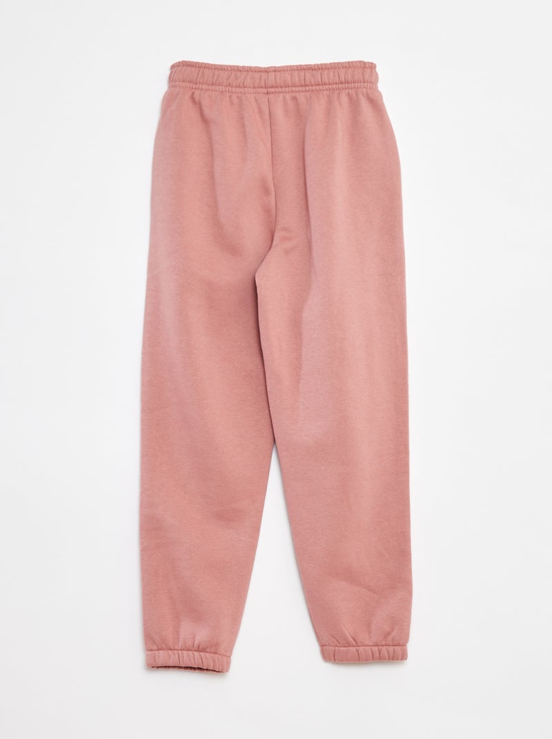 Lot 2 pantalons joggings en molleton Rose - Kiabi