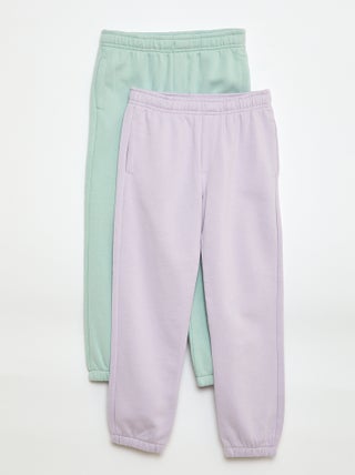 Lot 2 pantalons joggings en molleton