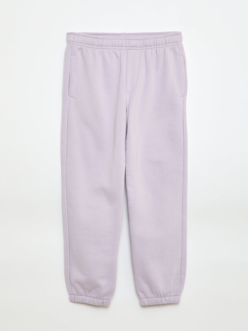 Lot 2 pantalons joggings en molleton Vert/lila - Kiabi