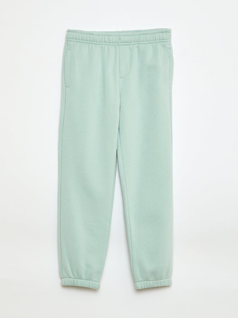 Lot 2 pantalons joggings en molleton Vert/lila - Kiabi