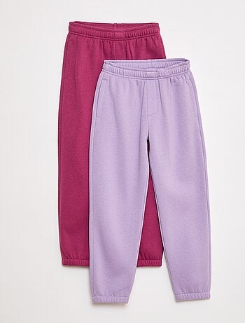 Lot 2 pantalons joggings en molleton