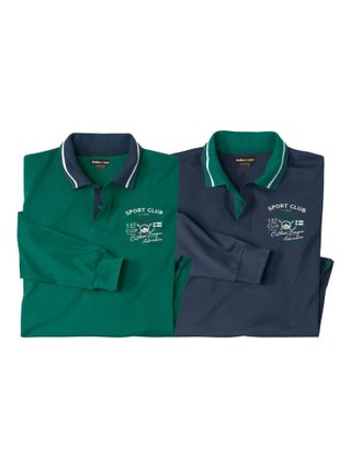 Lot 2 Polos Coton Sport Club  - Atlas For Men