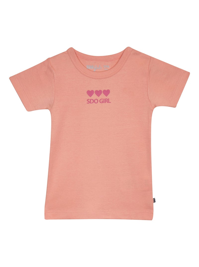 LOT 2 T-SHIRTS MAILLOTS DE CORPS FILLE FICAJA Rose - Kiabi