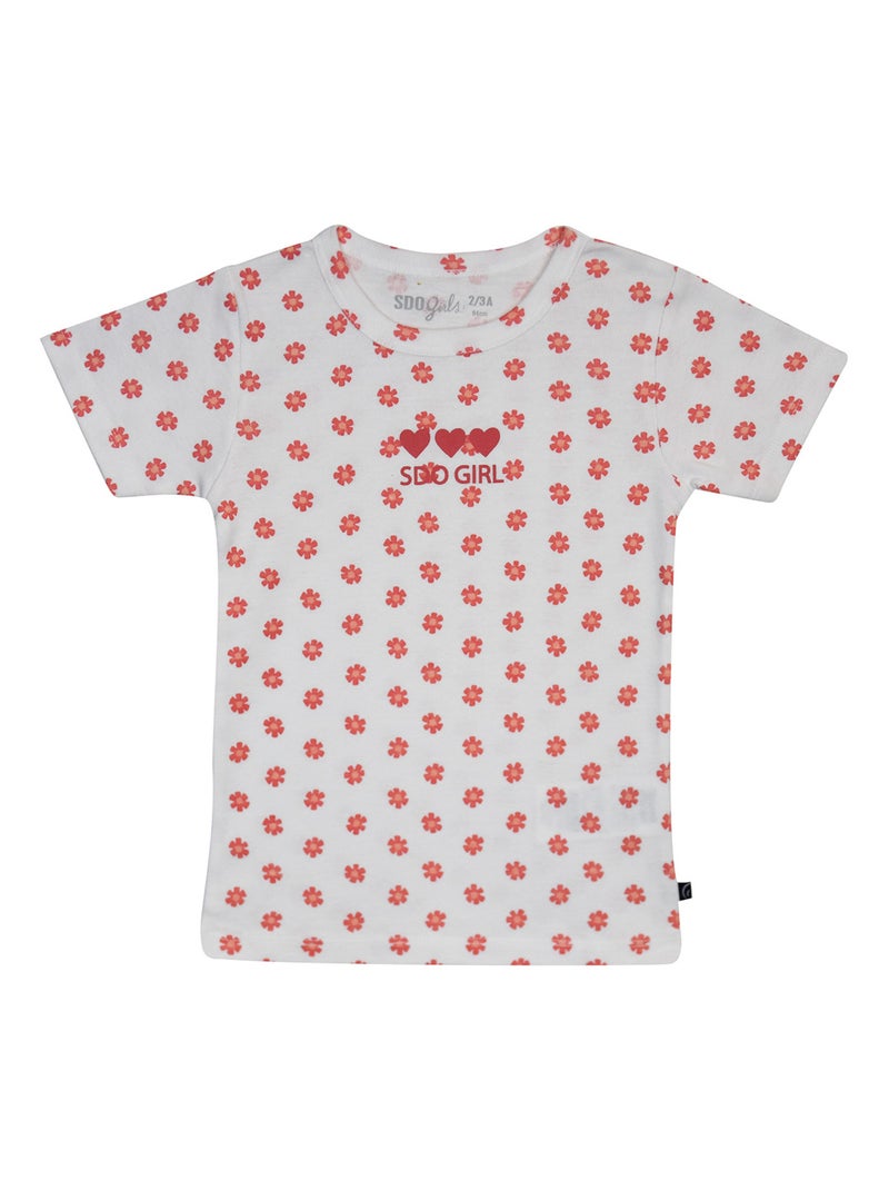 LOT 2 T-SHIRTS MAILLOTS DE CORPS FILLE FICAJA Rose - Kiabi