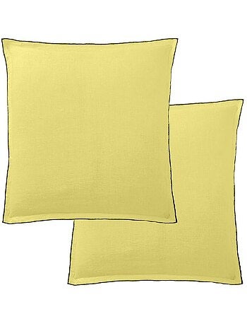 Lot 2 taies d'oreiller en lin Français - lin lavé