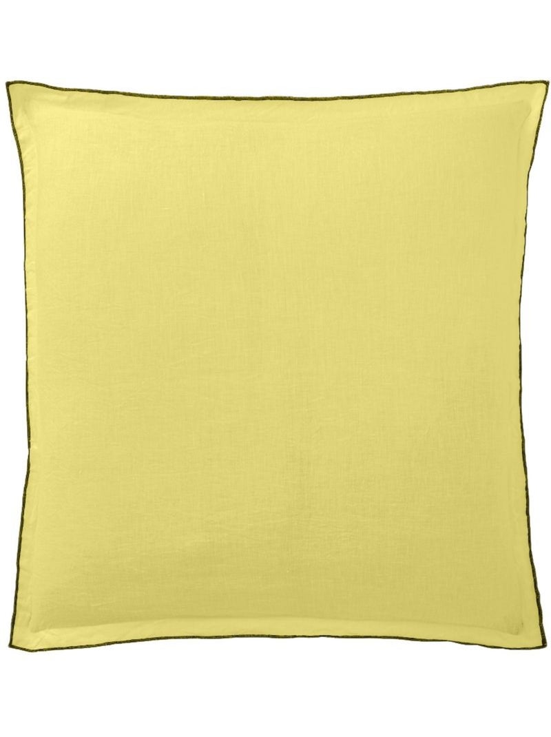 Lot 2 taies d'oreiller en lin Français - lin lavé Jaune clair - Kiabi