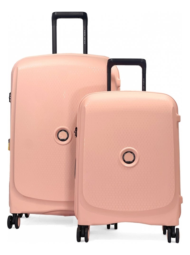 Lot 2 valises rigides Beaumont cabine 55cm et soute 71cm TSA Rose - Kiabi