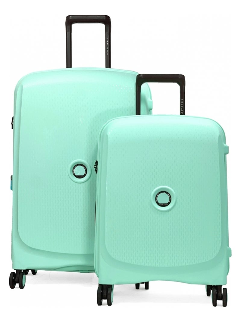 Lot 2 valises rigides Beaumont cabine 55cm et soute 71cm TSA Vert - Kiabi