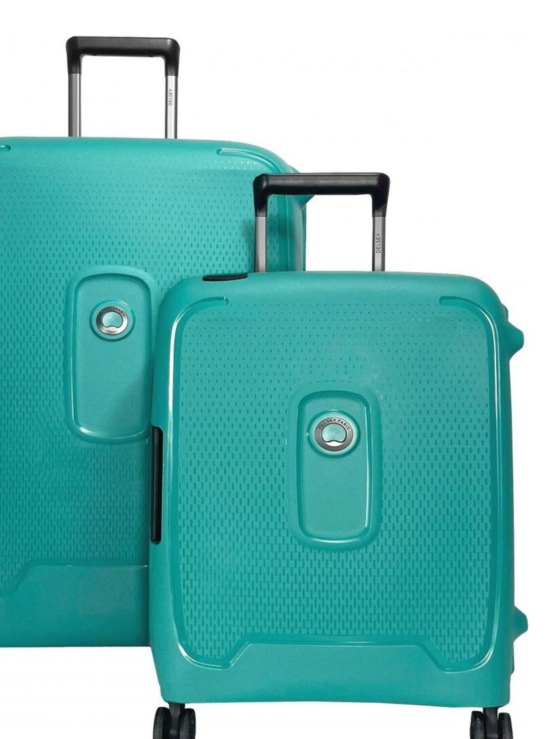 Lot 2 valises rigides Montcenis cabine 55cm et soute 76cm Vert - Kiabi