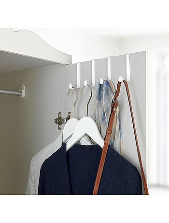 Lot 2x 4 Crochets accroche-serviettes de porte Celano