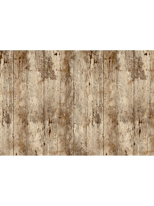 Lot 2x Adhésif décoratif Bois vieilli - 200 x 45 cm - Kiabi