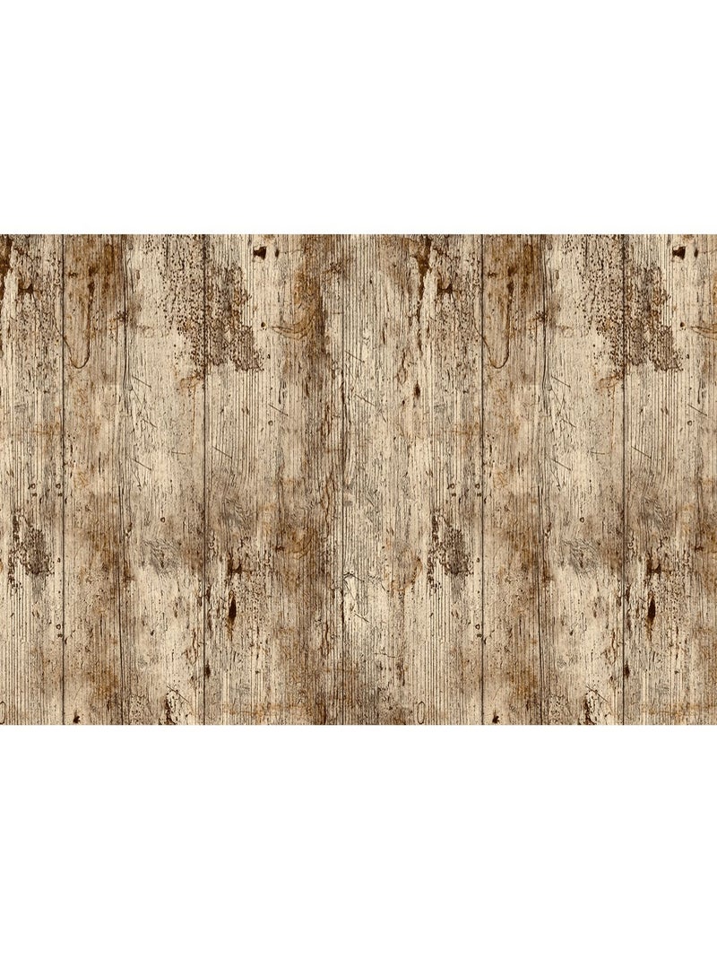 Lot 2x Adhésif décoratif Bois vieilli - 200 x 45 cm Marron - Kiabi