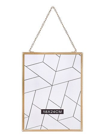 Lot 2x Cadre photo à suspendre design Gold Home GM