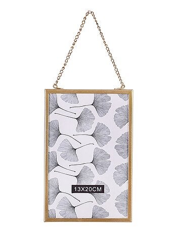 Lot 2x Cadre photo à suspendre design Gold Home MM