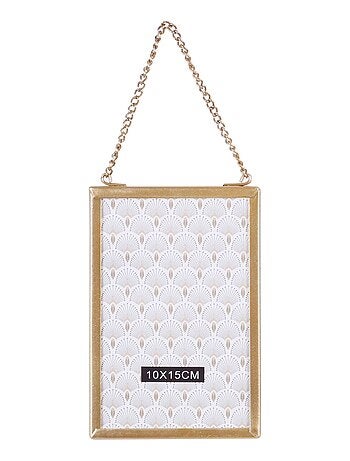 Lot 2x Cadre photo à suspendre design Gold Home PM