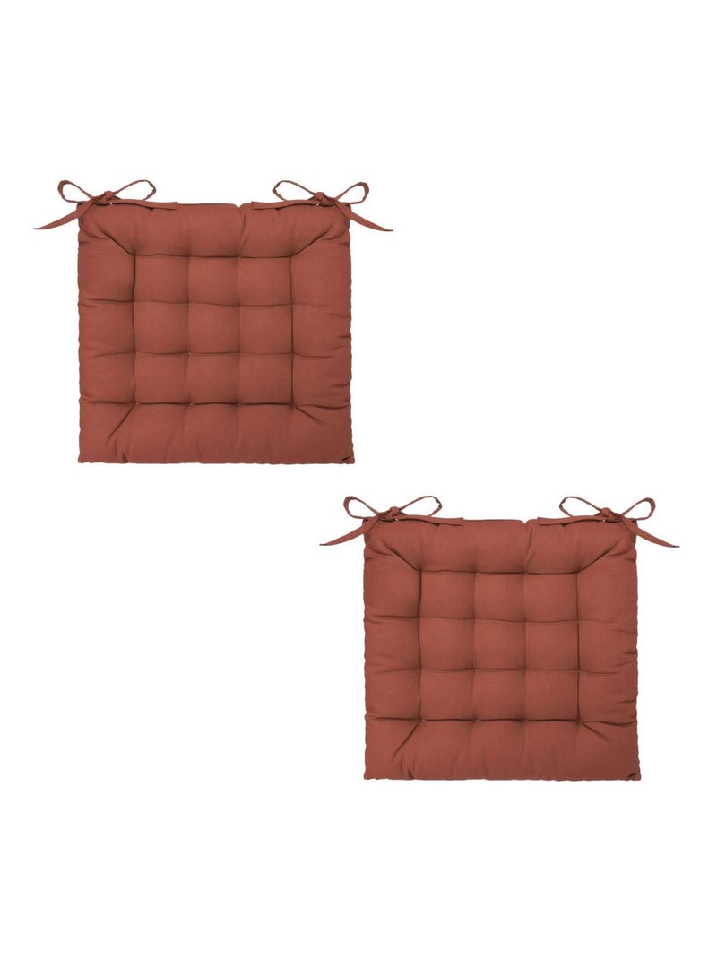 Lot 2x Galette de chaise Marron - Kiabi