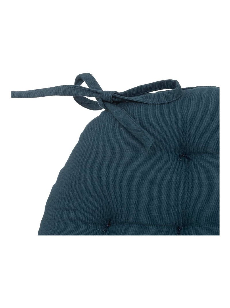 Lot 2x Galette de chaise ronde Alix Bleu foncé - Kiabi