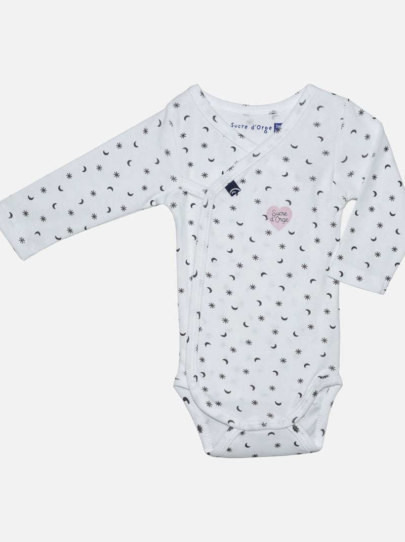 LOT 3 BODIES BEBE FILLE FAYE Rose - Kiabi