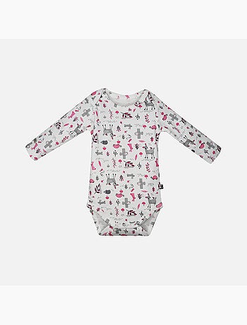 LOT 3 BODIES BEBE MANCHES LONGUES FLORINE