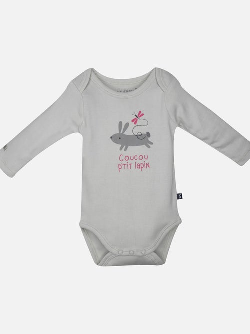LOT 3 BODIES BEBE MANCHES LONGUES FLORINE - Kiabi