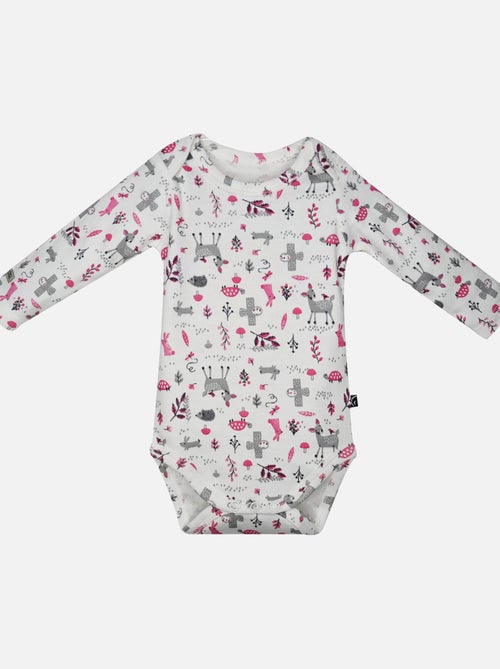 LOT 3 BODIES BEBE MANCHES LONGUES FLORINE - Kiabi