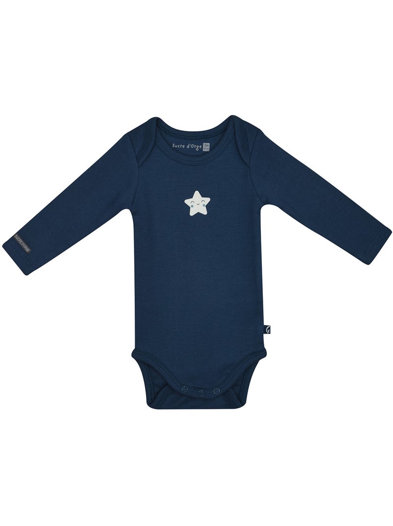 Lot 3 bodies Rudolf print phosphorescent Bleu - Kiabi