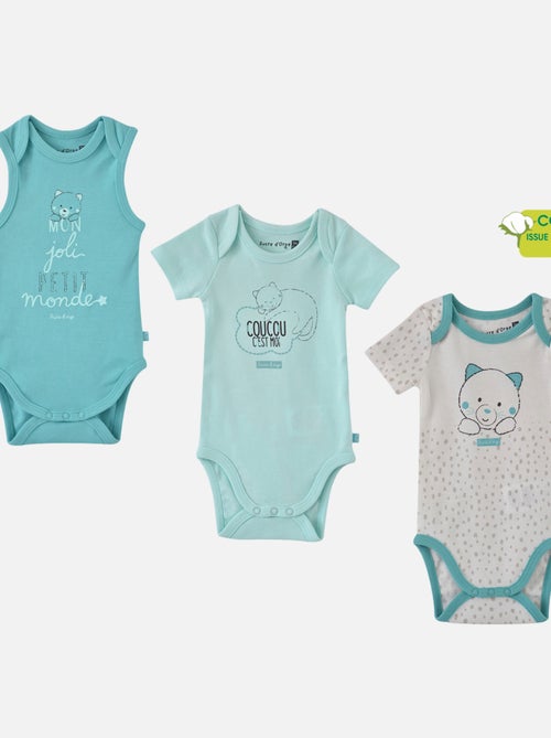 LOT 3 BODY COTON BIO EITAN - Kiabi