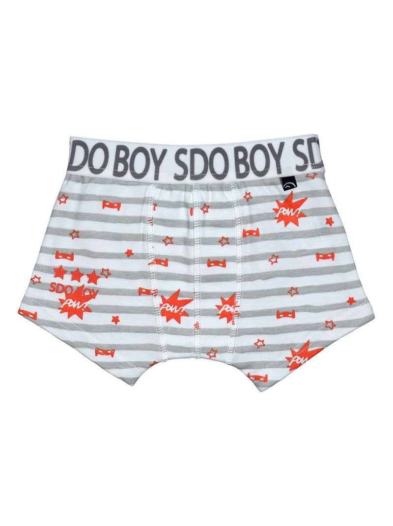 LOT 3 BOXERS ENFANT FREJUS Gris - Kiabi