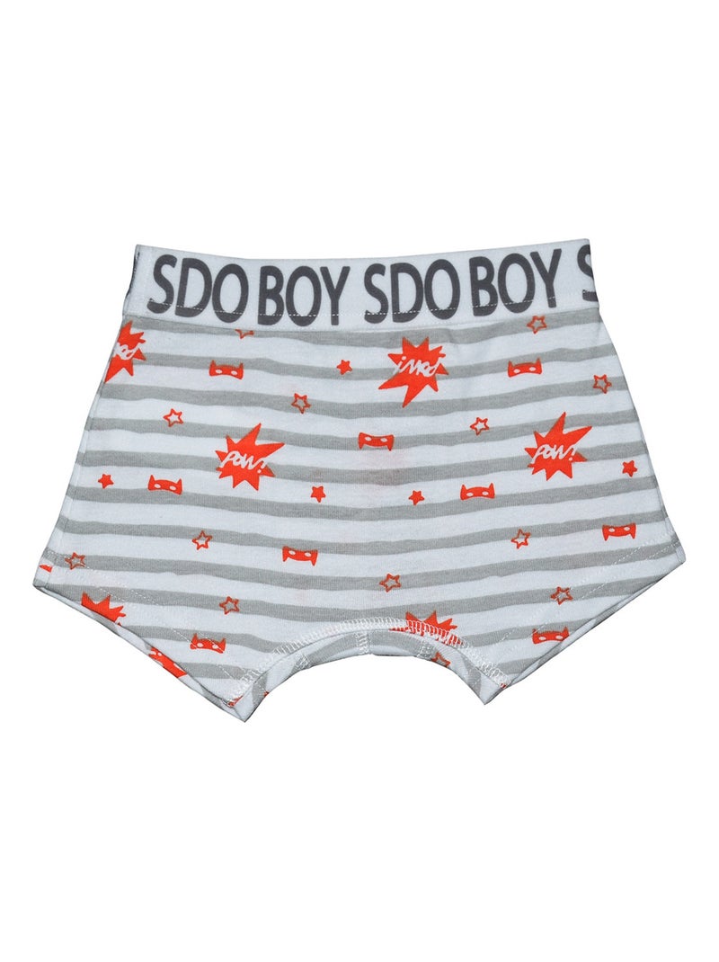 LOT 3 BOXERS ENFANT FREJUS Gris - Kiabi