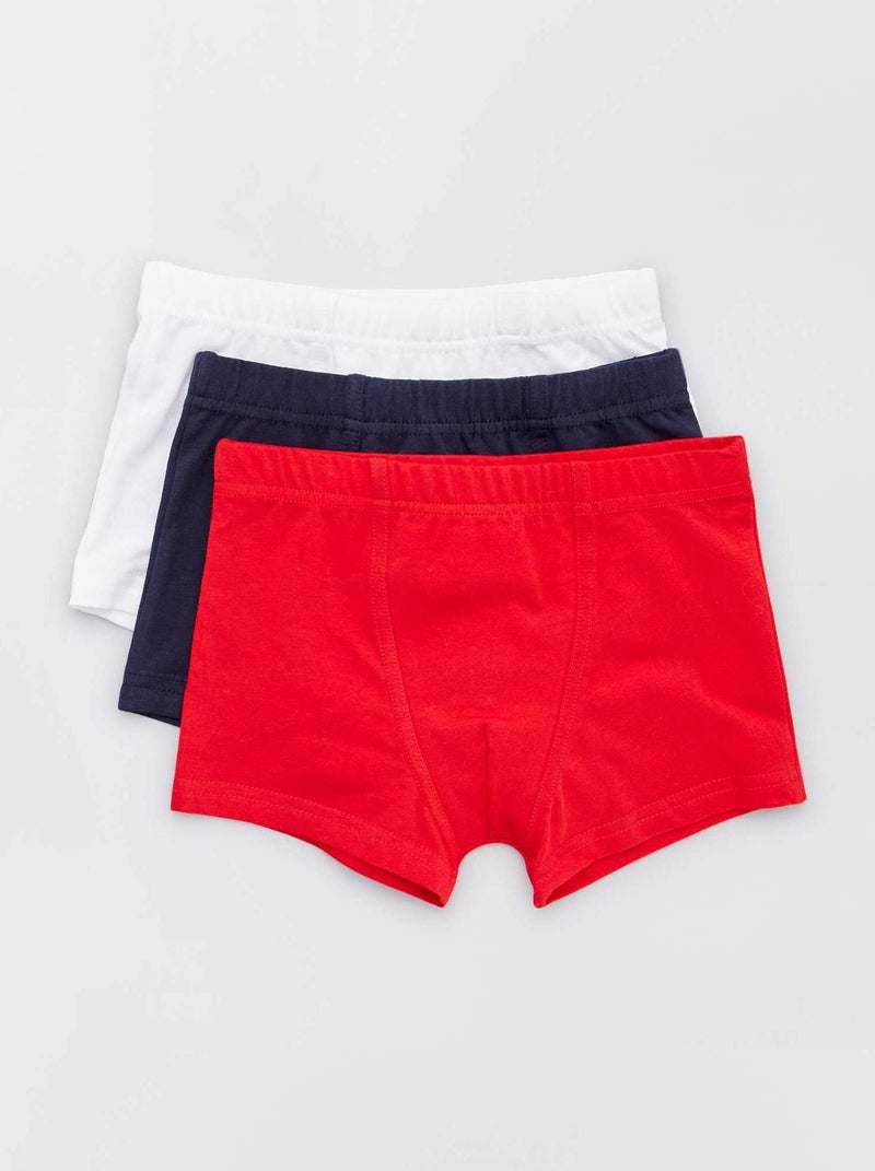 Lot 3 boxers ROUGE - Kiabi